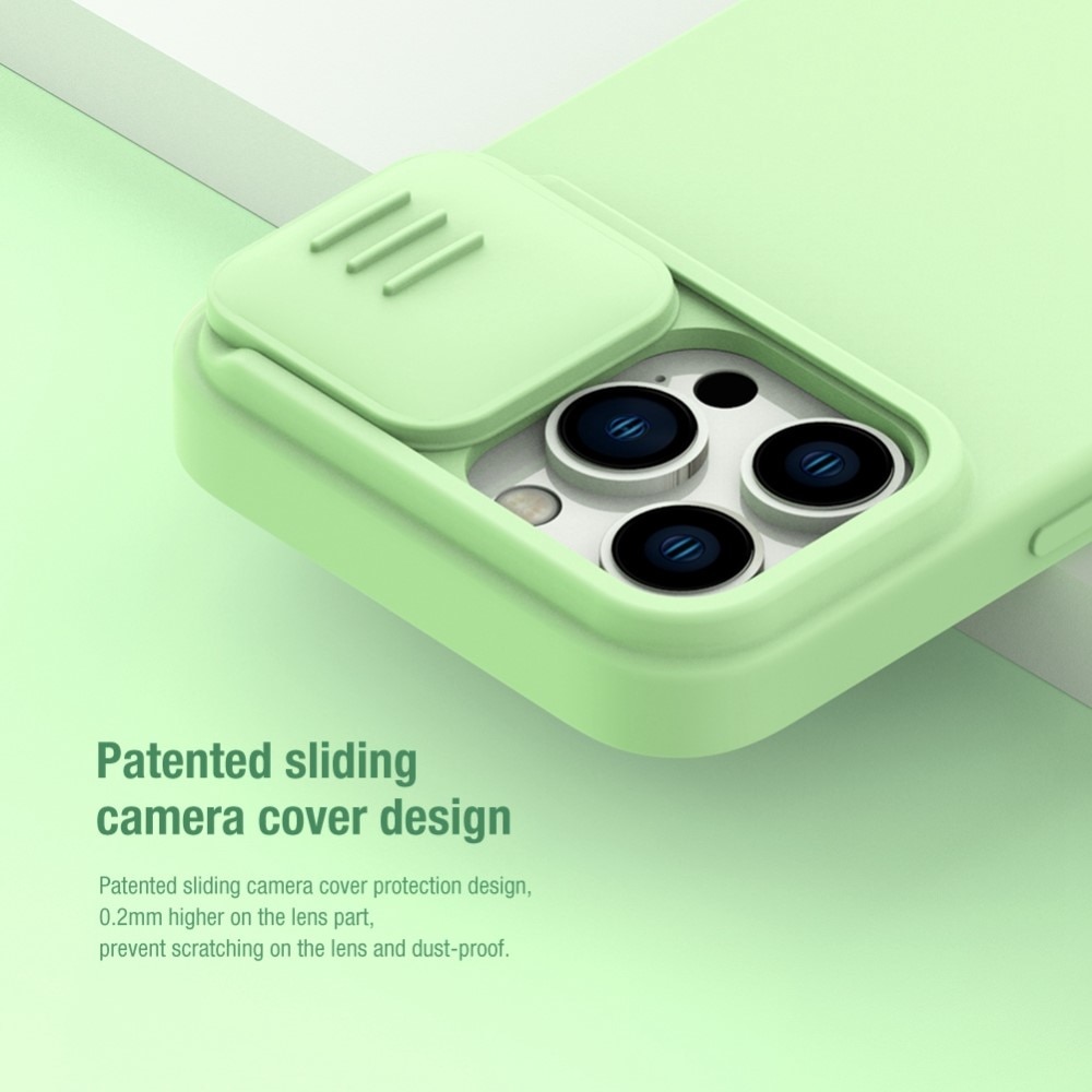 Funda Soft CamShield iPhone 14 Pro verde claro