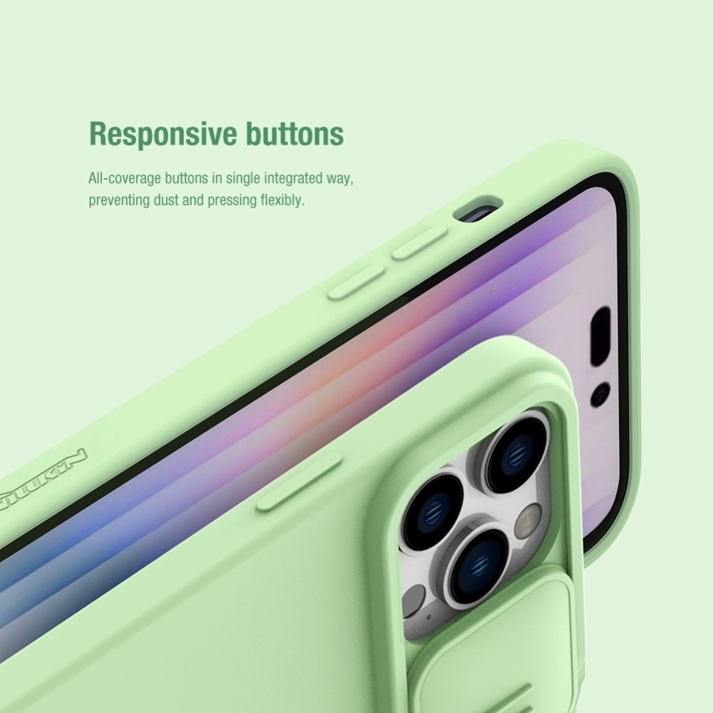 Funda Soft CamShield iPhone 14 Pro verde claro