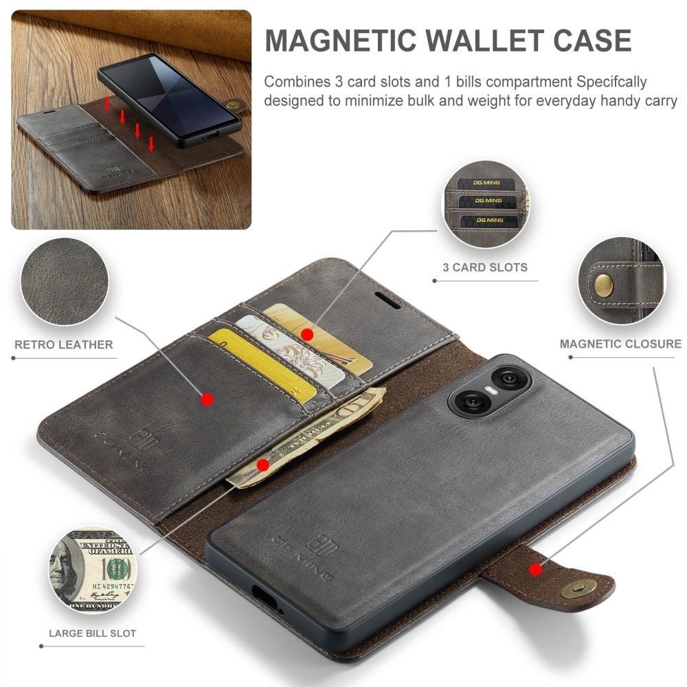 Cartera Magnet Wallet Sony Xperia 10 VI Brown