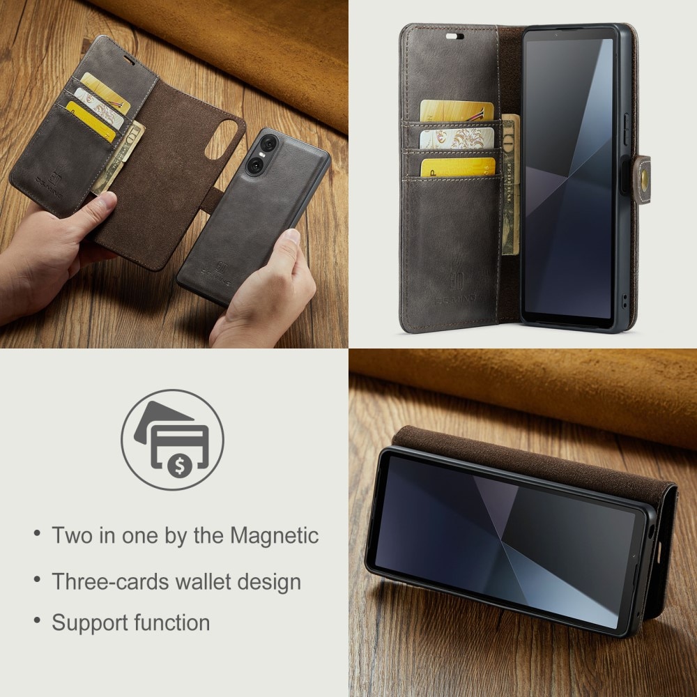 Cartera Magnet Wallet Sony Xperia 10 VI Brown
