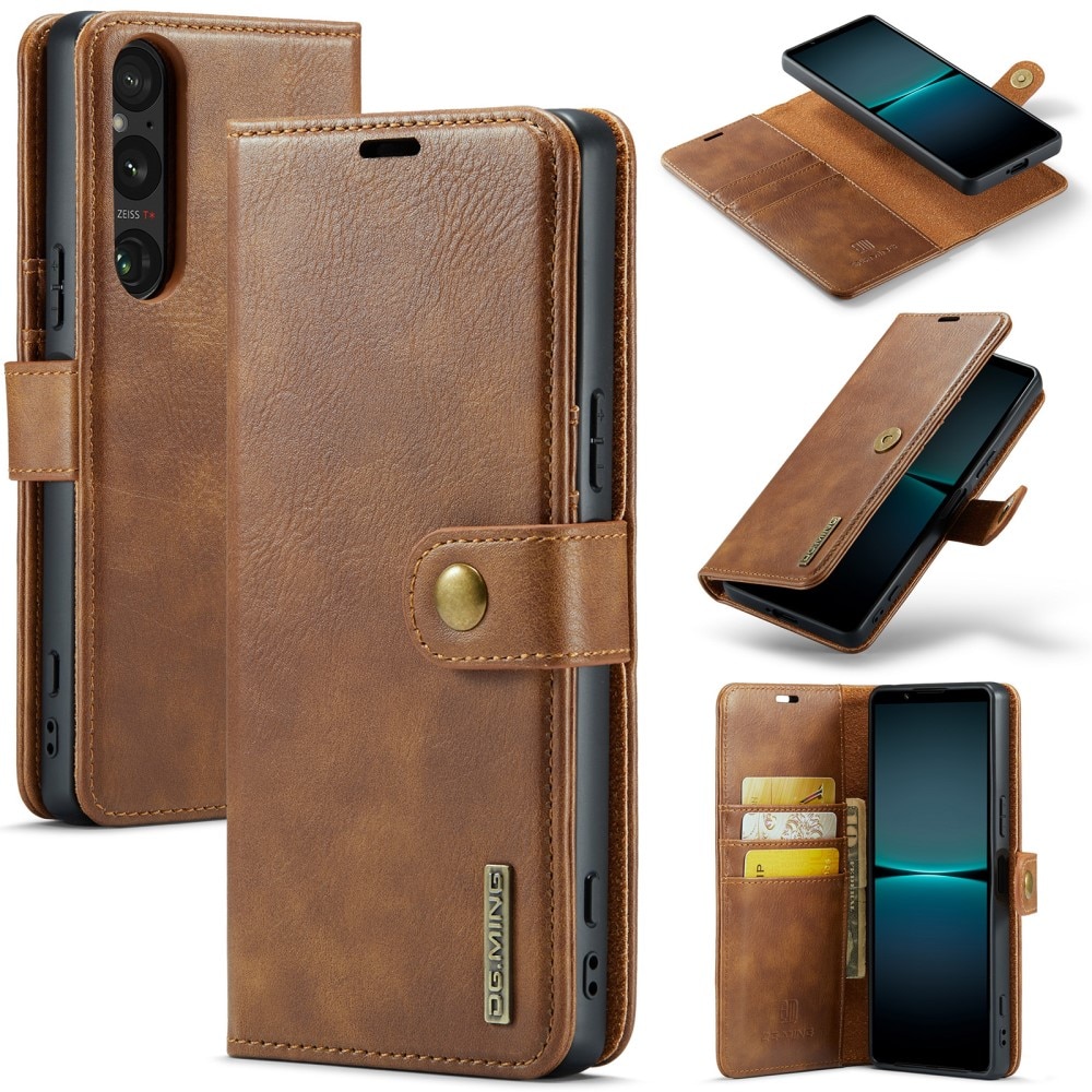 Cartera Magnet Wallet Sony Xperia 1 VI Cognac