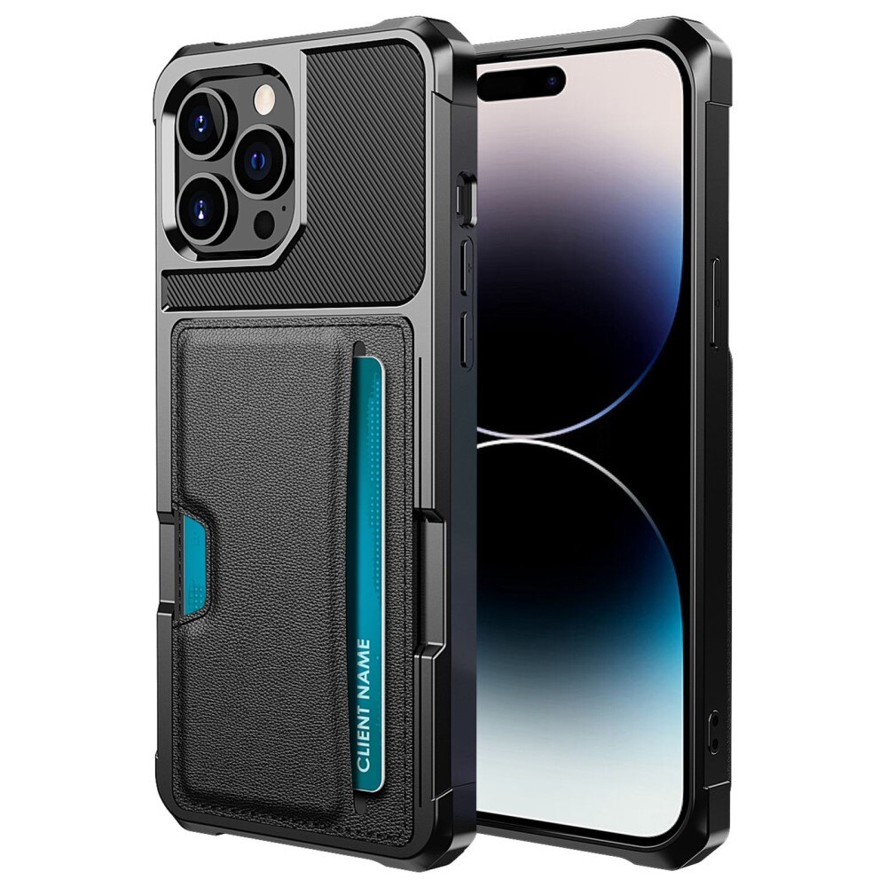 Funda Tough Card Case iPhone 14 Pro Max Negro