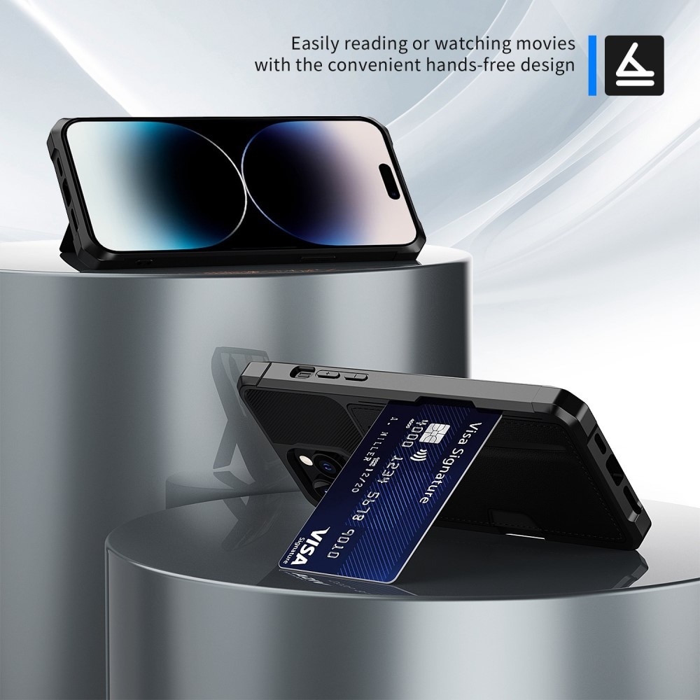 Funda Tough Card Case iPhone 14 Pro Max Negro