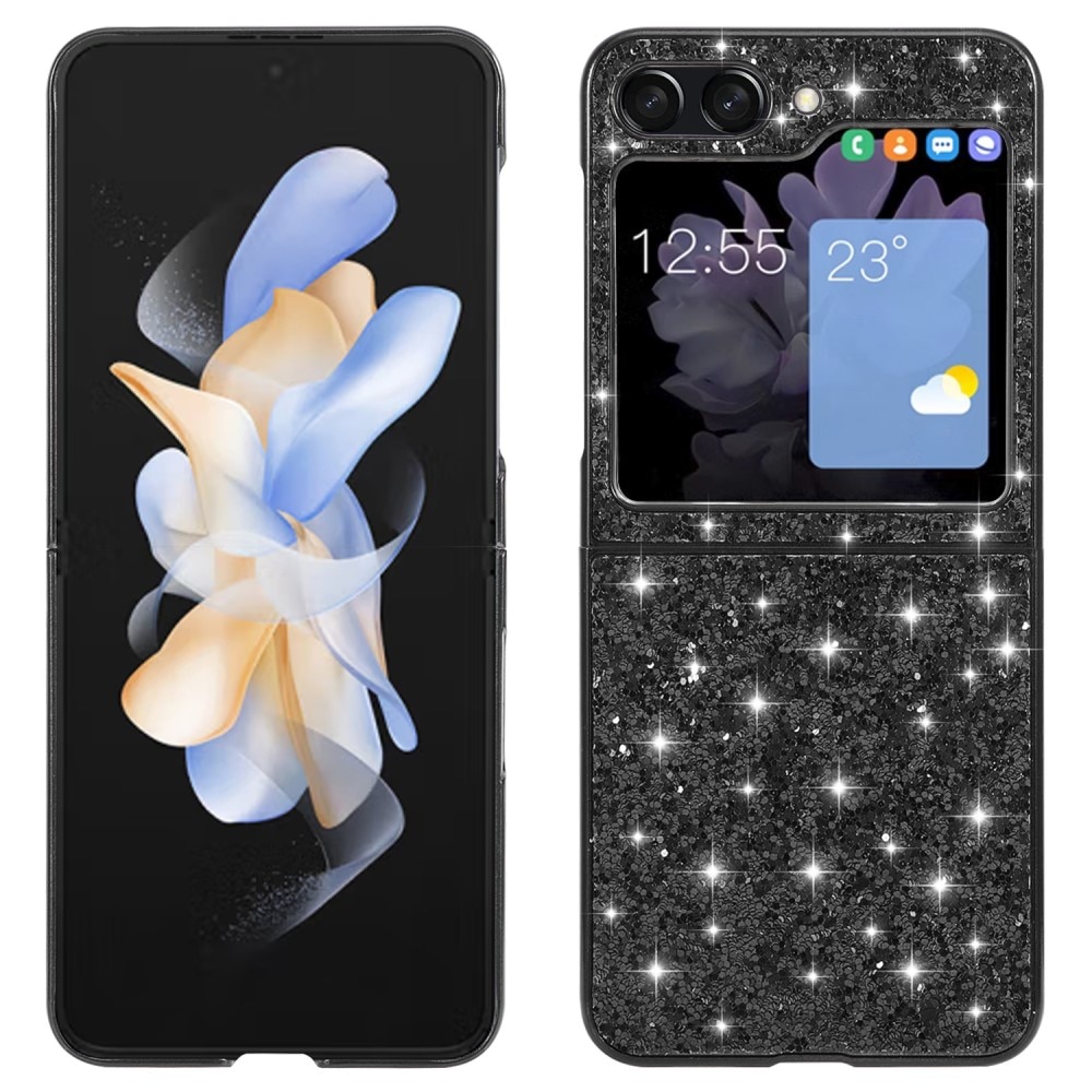 Funda Brillantina Samsung Galaxy Z Flip 6, negro