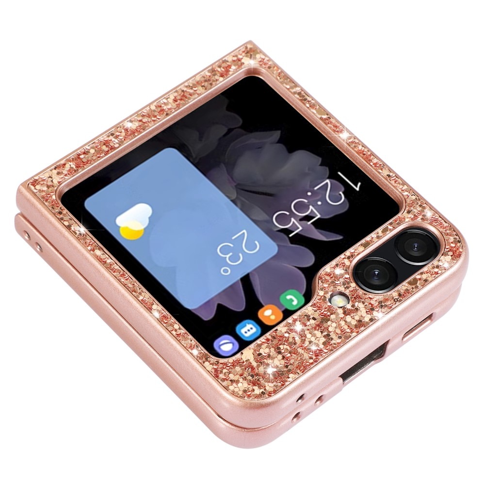 Funda Brillantina Samsung Galaxy Z Flip 6, negro