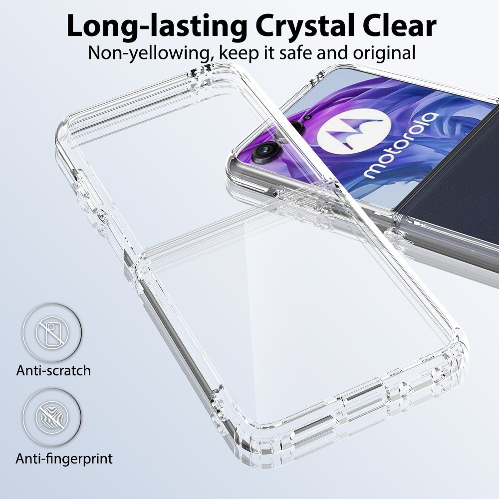Funda híbrida para Motorola Razr 50 Ultra Transparente