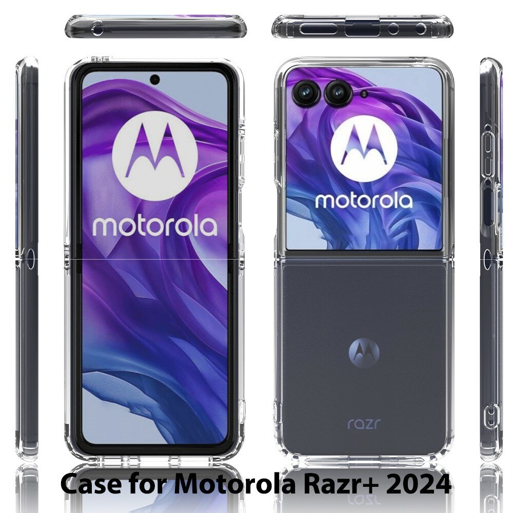 Funda híbrida para Motorola Razr 50 Ultra Transparente