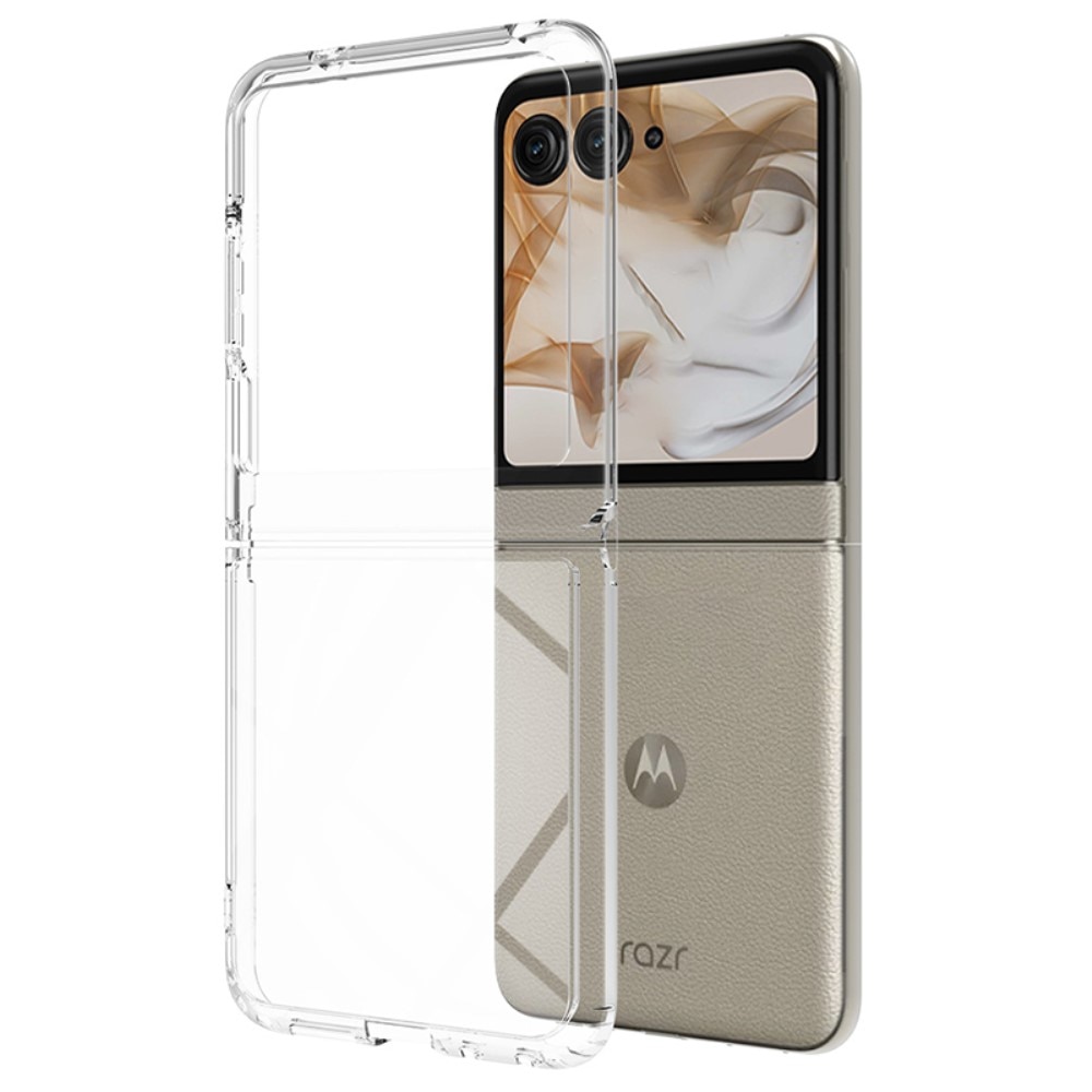 Funda híbrida para Motorola Razr 50 Transparente