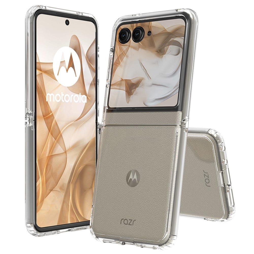 Funda híbrida para Motorola Razr 50 Transparente
