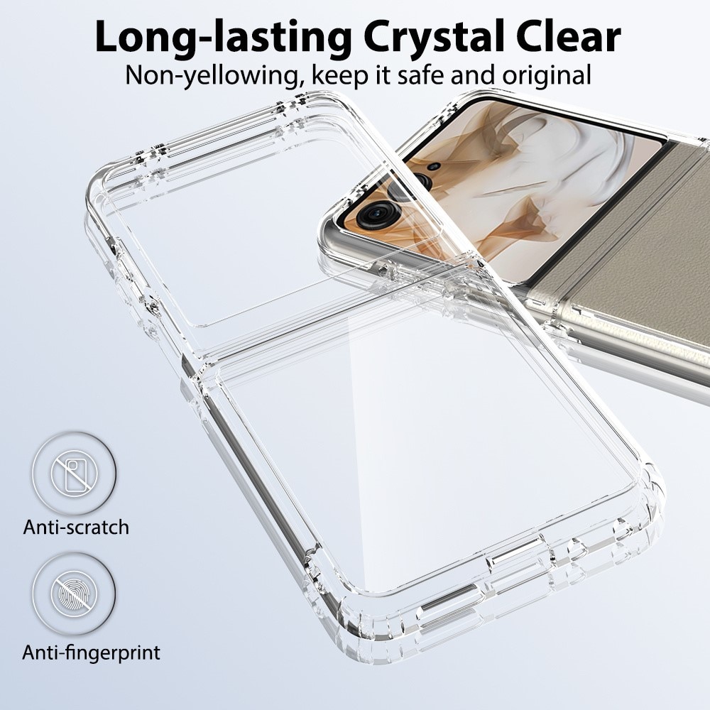 Funda híbrida para Motorola Razr 50 Transparente