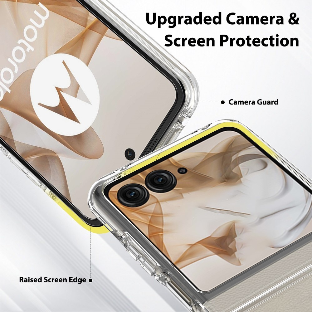 Funda híbrida para Motorola Razr 50 Transparente