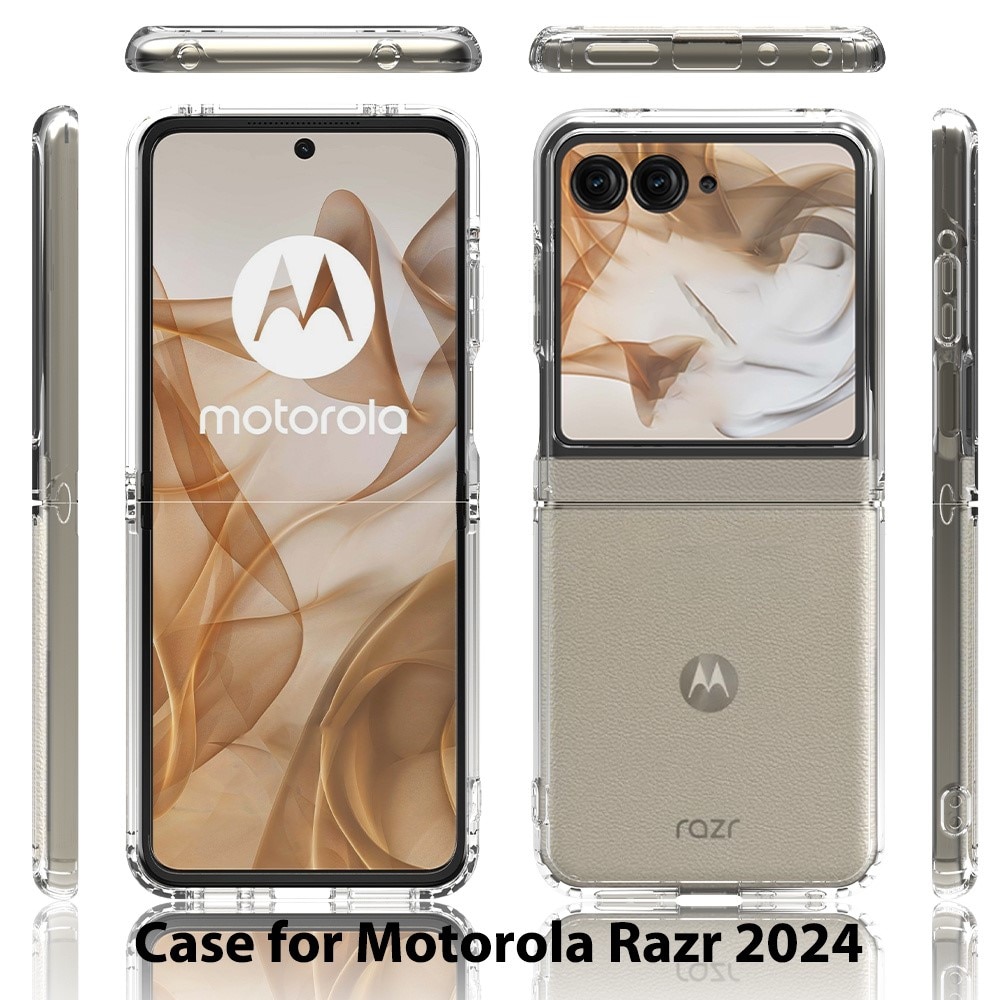 Funda híbrida para Motorola Razr 50 Transparente