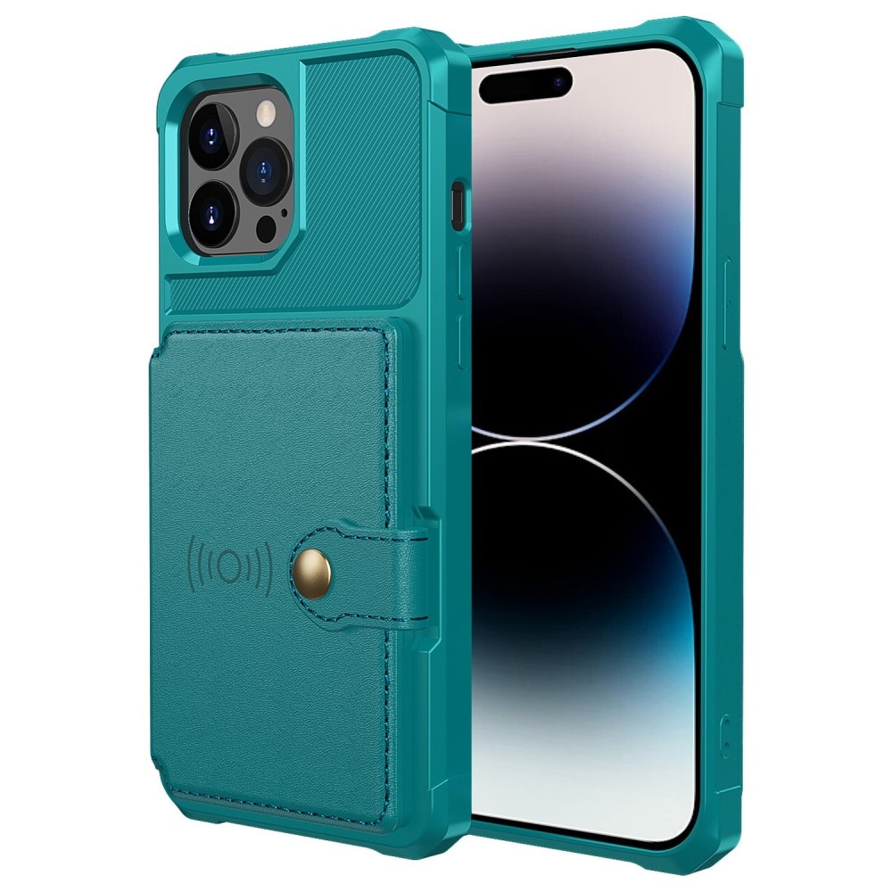 Funda con tarjetero Tough Multi-slot iPhone 14 Pro Verde