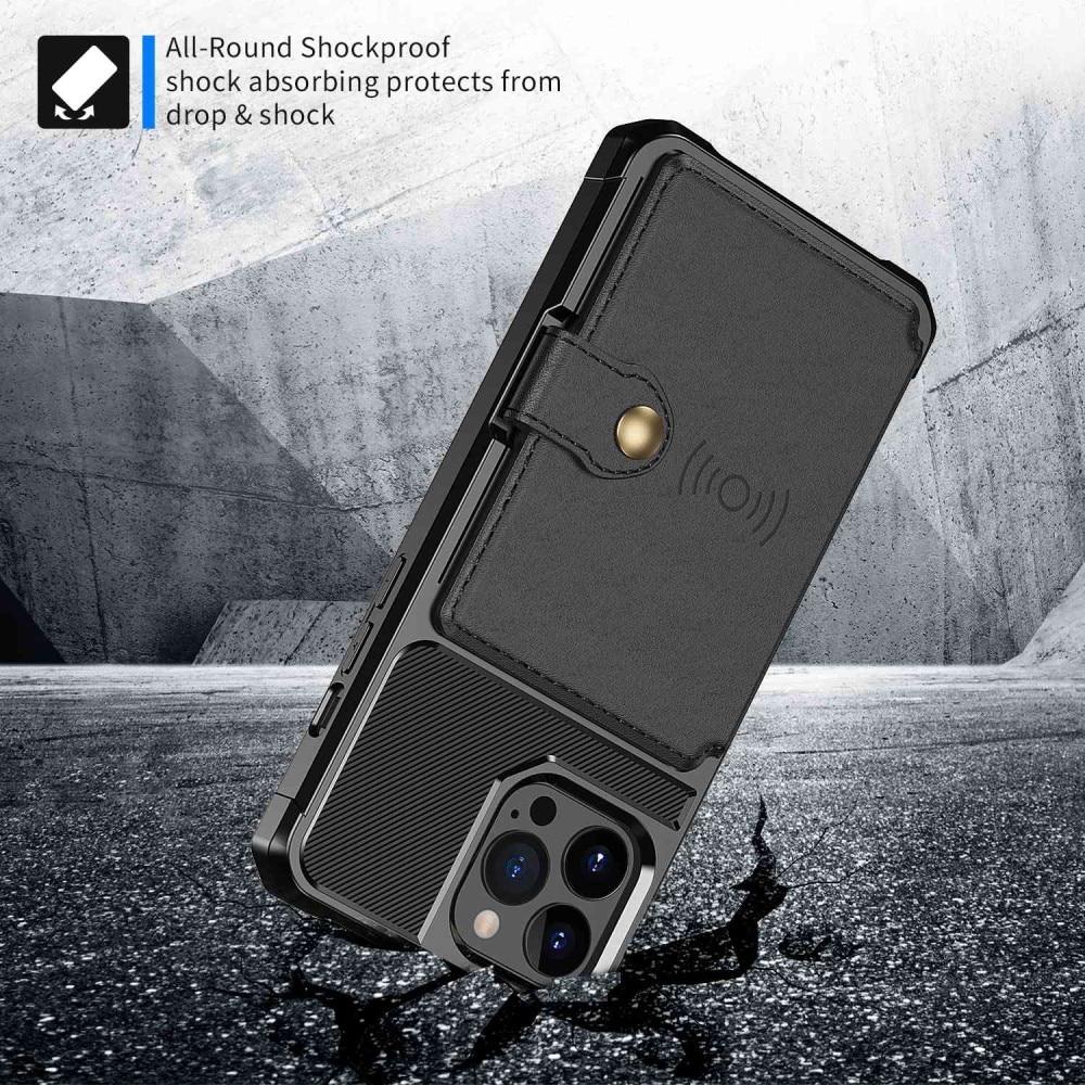 Funda con tarjetero Tough Multi-slot iPhone 14 Pro Max Negro