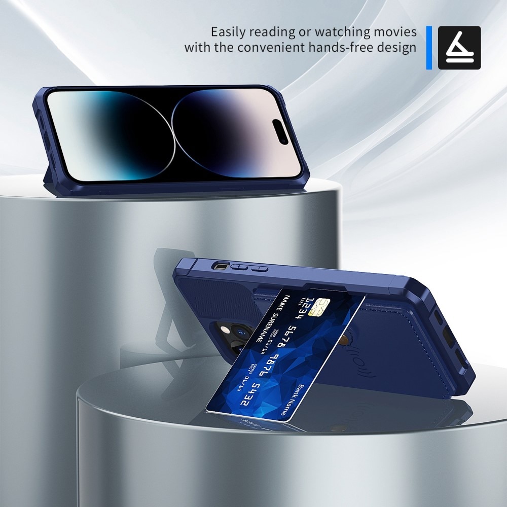 Funda con tarjetero Tough Multi-slot iPhone 14 Pro Max Azul