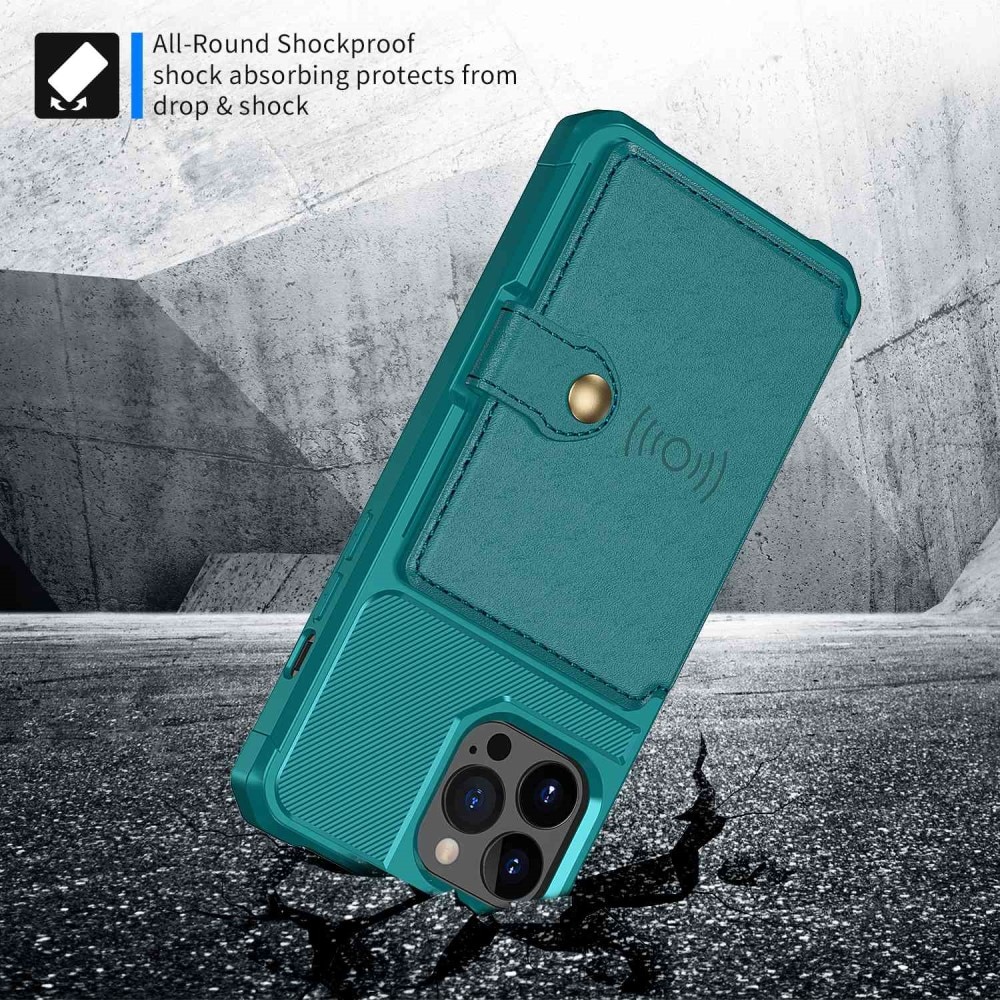 Funda con tarjetero Tough Multi-slot iPhone 14 Pro Max Verde