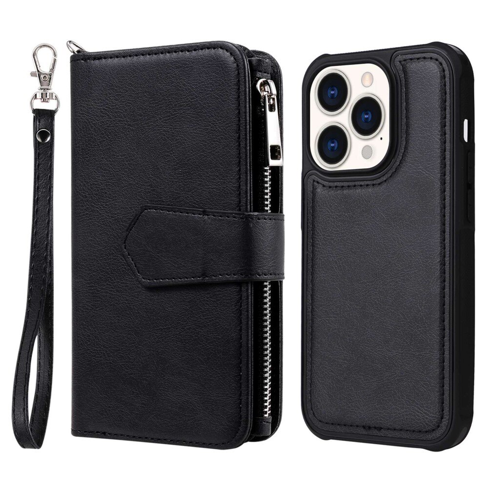 Zipper Magnet Wallet iPhone 14 Pro Negro