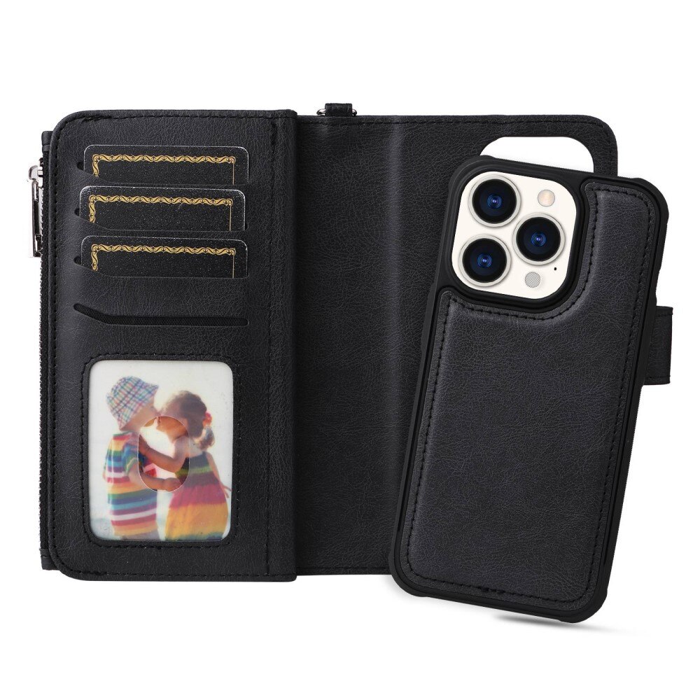 Zipper Magnet Wallet iPhone 14 Pro Negro