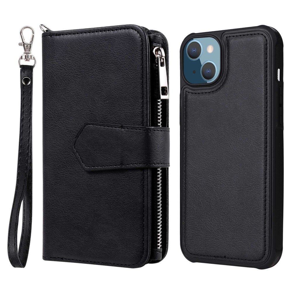 Zipper Magnet Wallet iPhone 14 Plus Negro