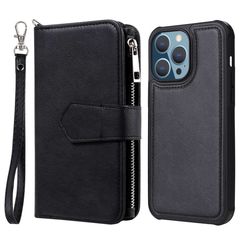 Zipper Magnet Wallet iPhone 14 Pro Max Negro