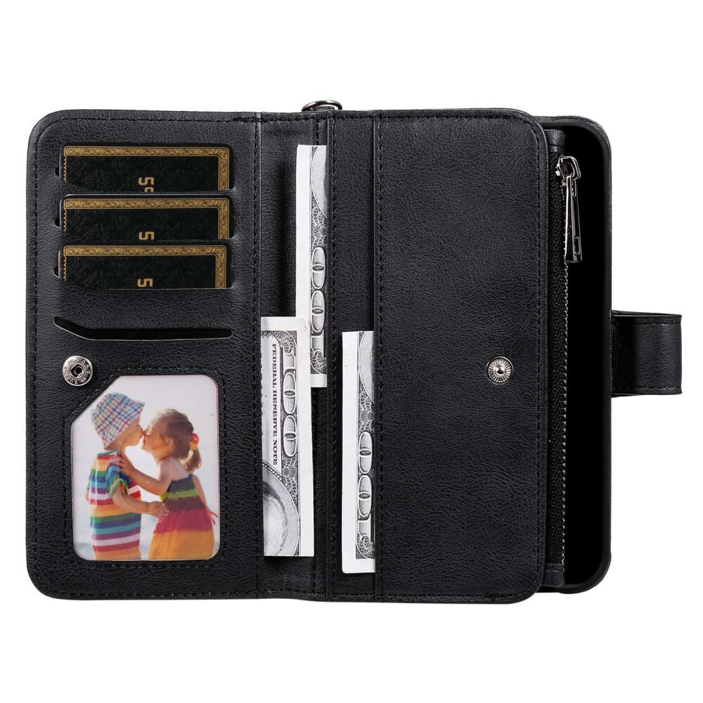 Zipper Magnet Wallet iPhone 14 Pro Max Negro