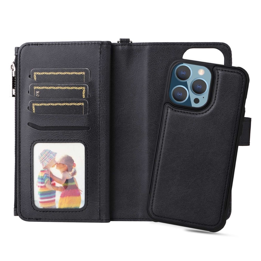 Zipper Magnet Wallet iPhone 14 Pro Max Negro