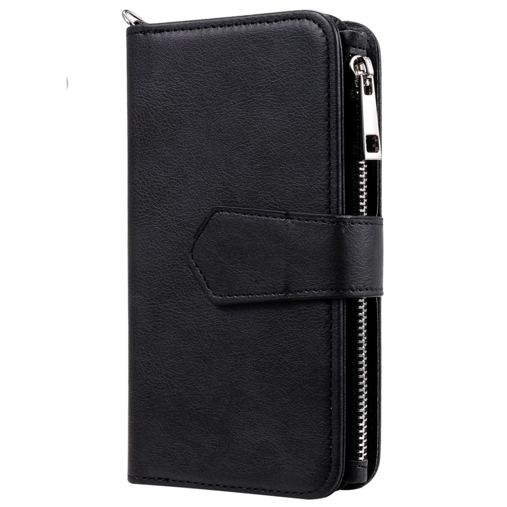 Zipper Magnet Wallet iPhone 14 Negro