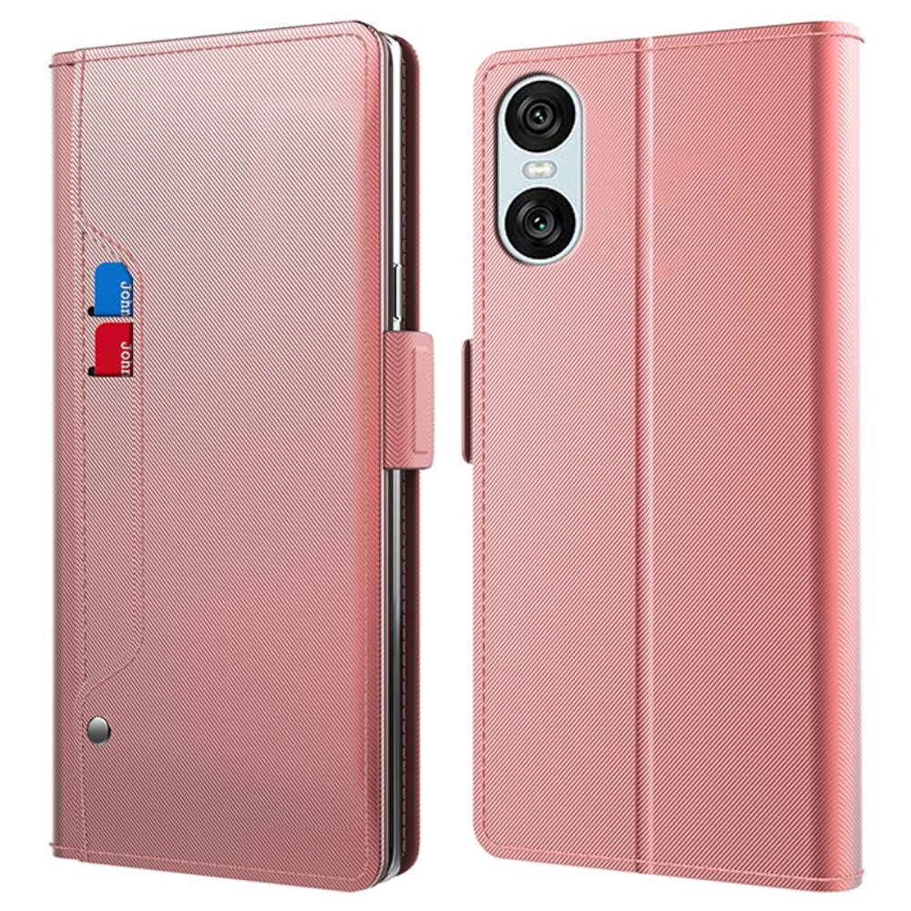 Funda con solapa Espejo Sony Xperia 10 VI oro rosado