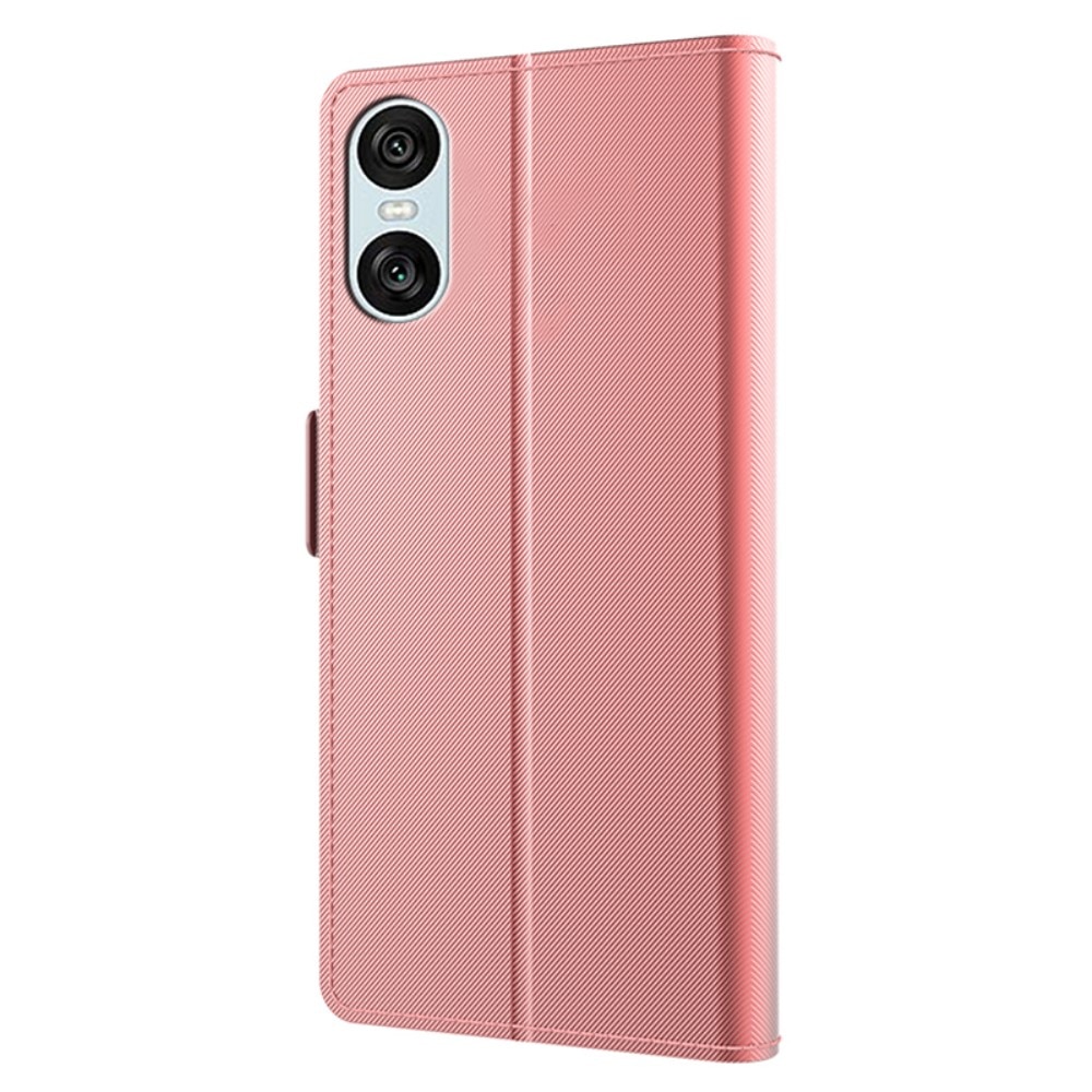 Funda con solapa Espejo Sony Xperia 10 VI oro rosado
