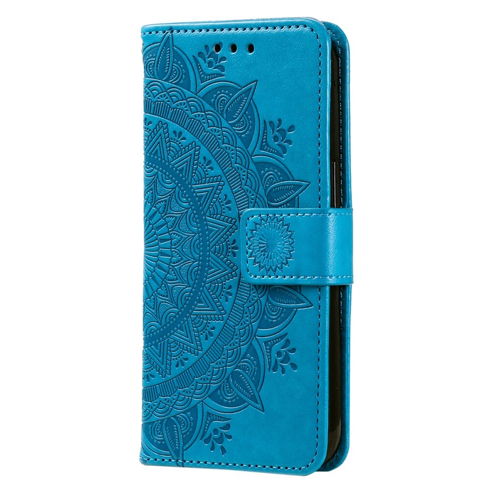 Funda de Cuero Mandala Samsung Galaxy A16 azul