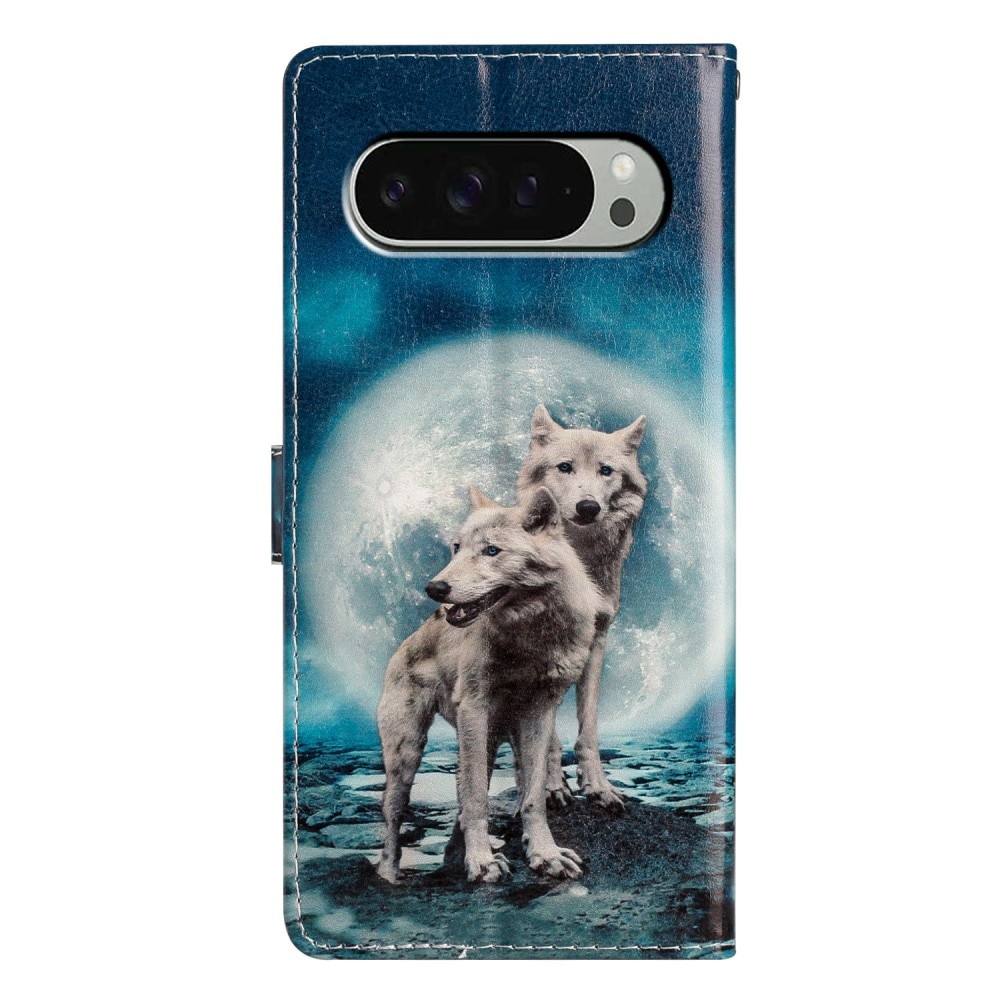 Funda cartera Google Pixel 9 lobos