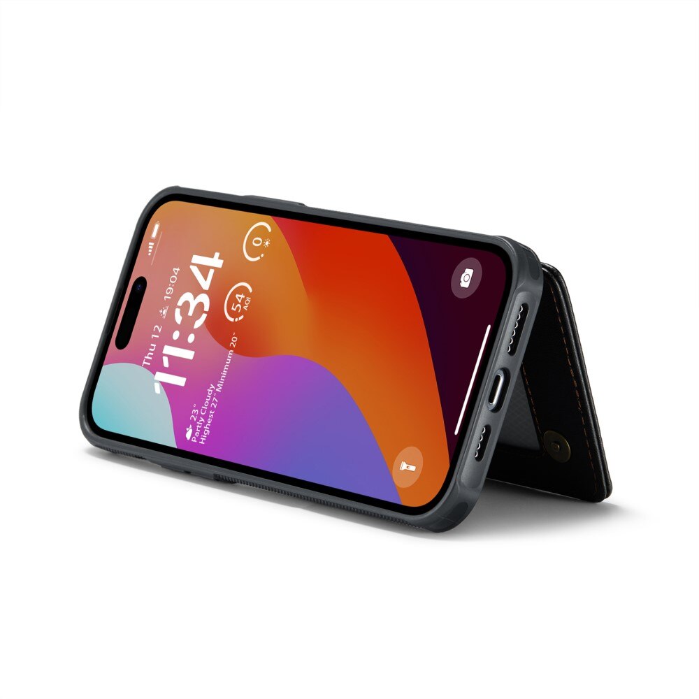 Funda con tarjetero anti-RFID iPhone 16 Pro Max negro