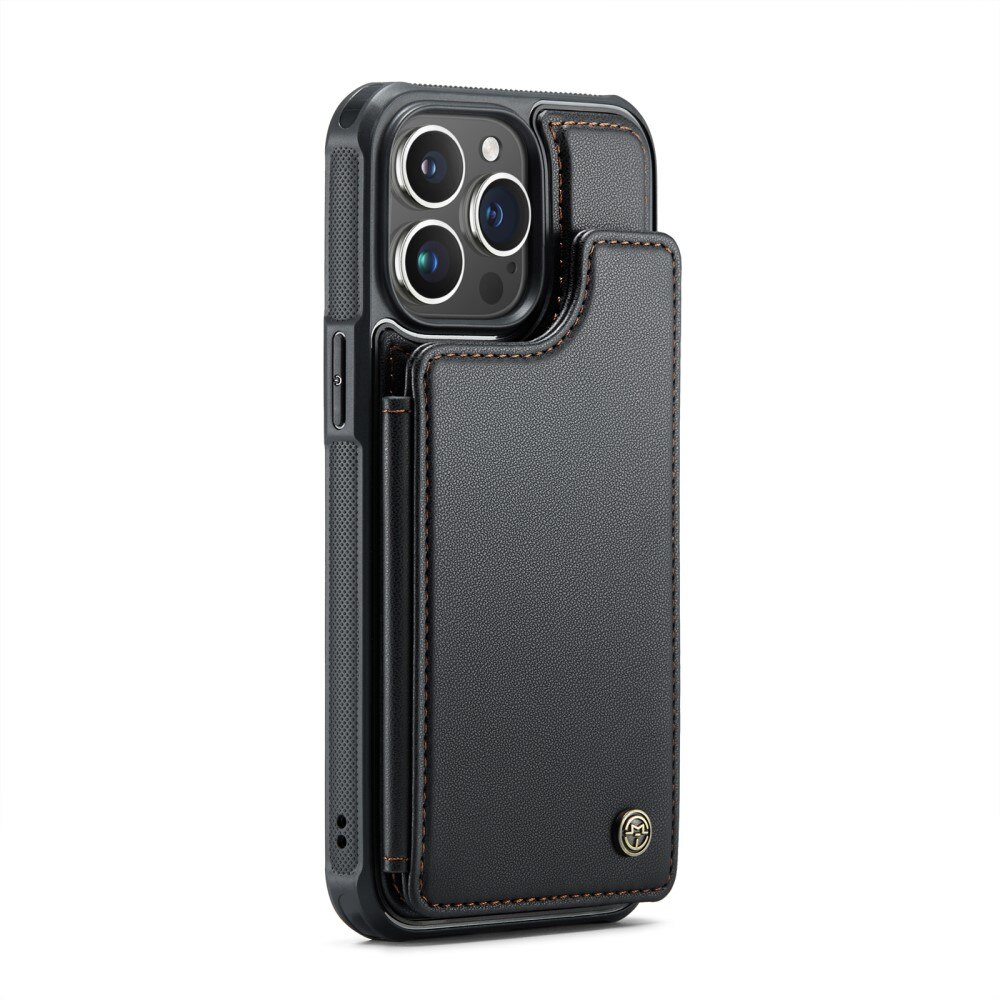 Funda con tarjetero anti-RFID iPhone 16 Pro Max negro