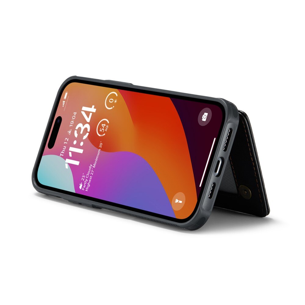Funda con tarjetero anti-RFID iPhone 16 Pro negro