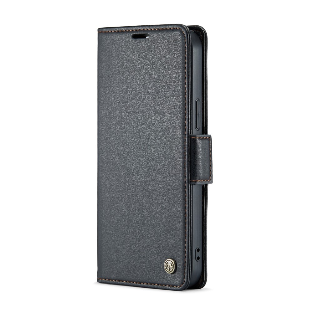 Funda delgada con solapa anti-RFID iPhone 16 Pro Max Negro