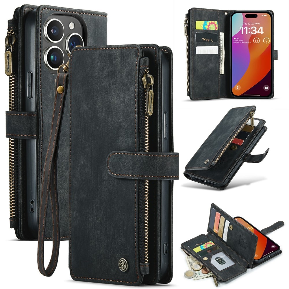 Cartera Zipper iPhone 16 Pro Max Negro