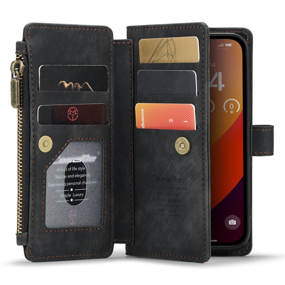 Cartera Zipper iPhone 16 Pro Negro