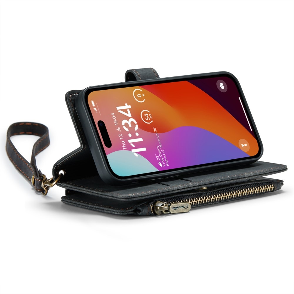 Cartera Zipper iPhone 16 Pro Negro
