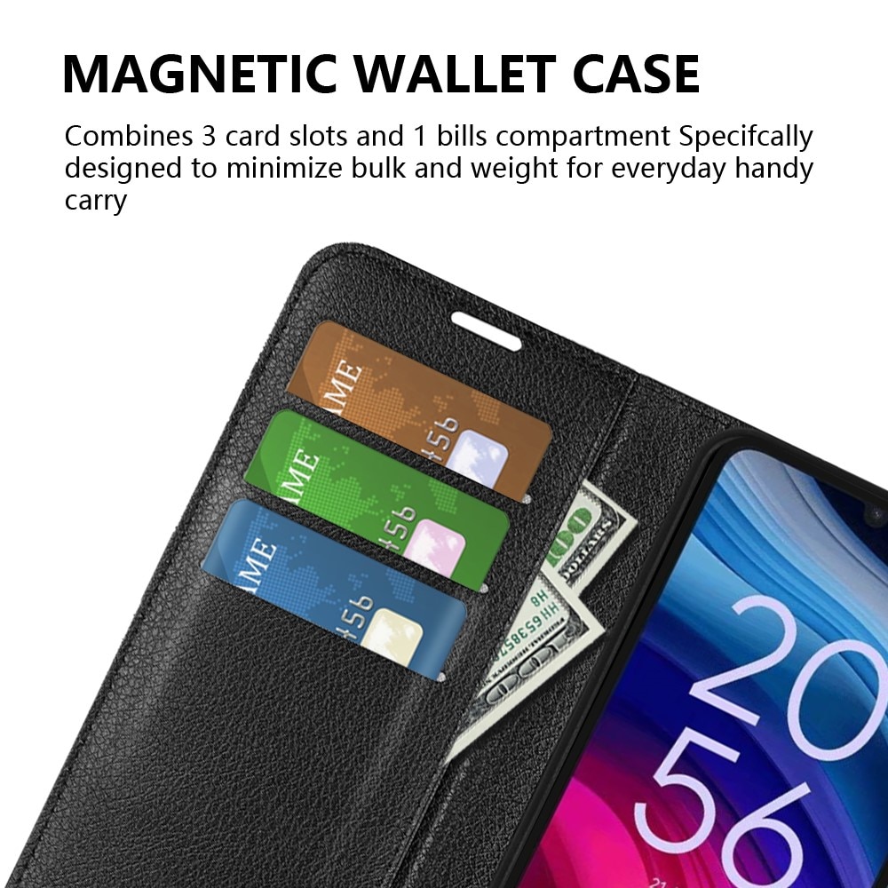 Funda cartera  TCL 505 Negro