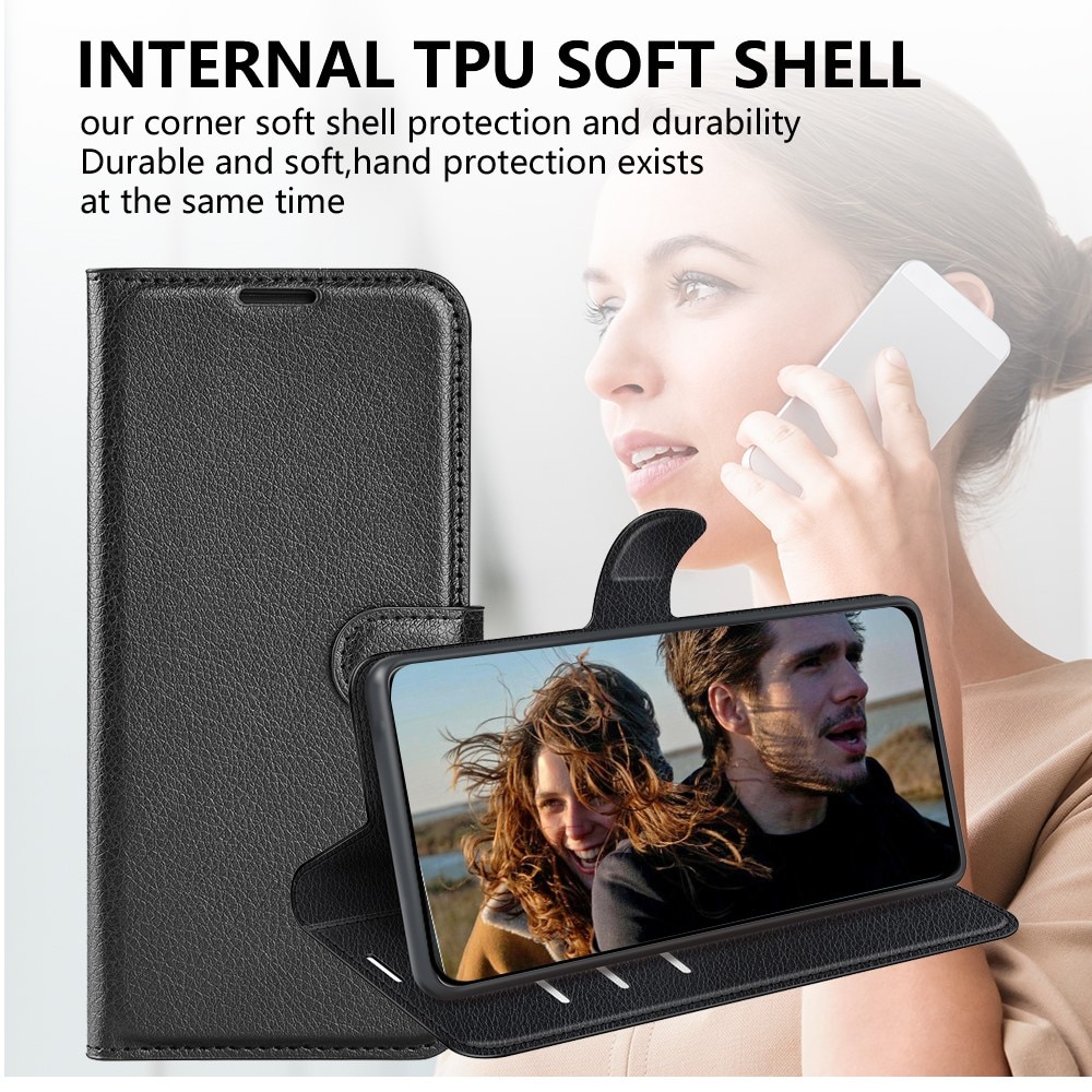 Funda cartera  TCL 505 Negro