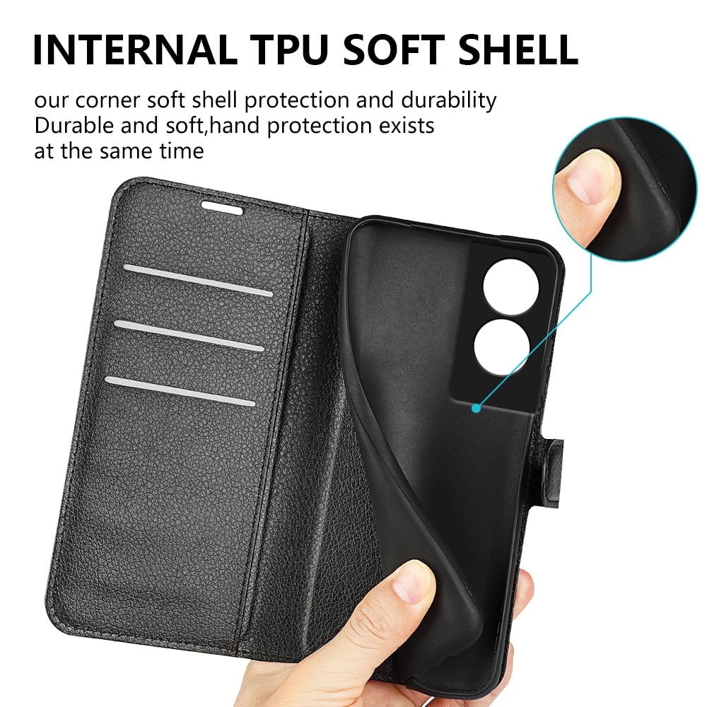 Funda cartera  TCL 505 Negro