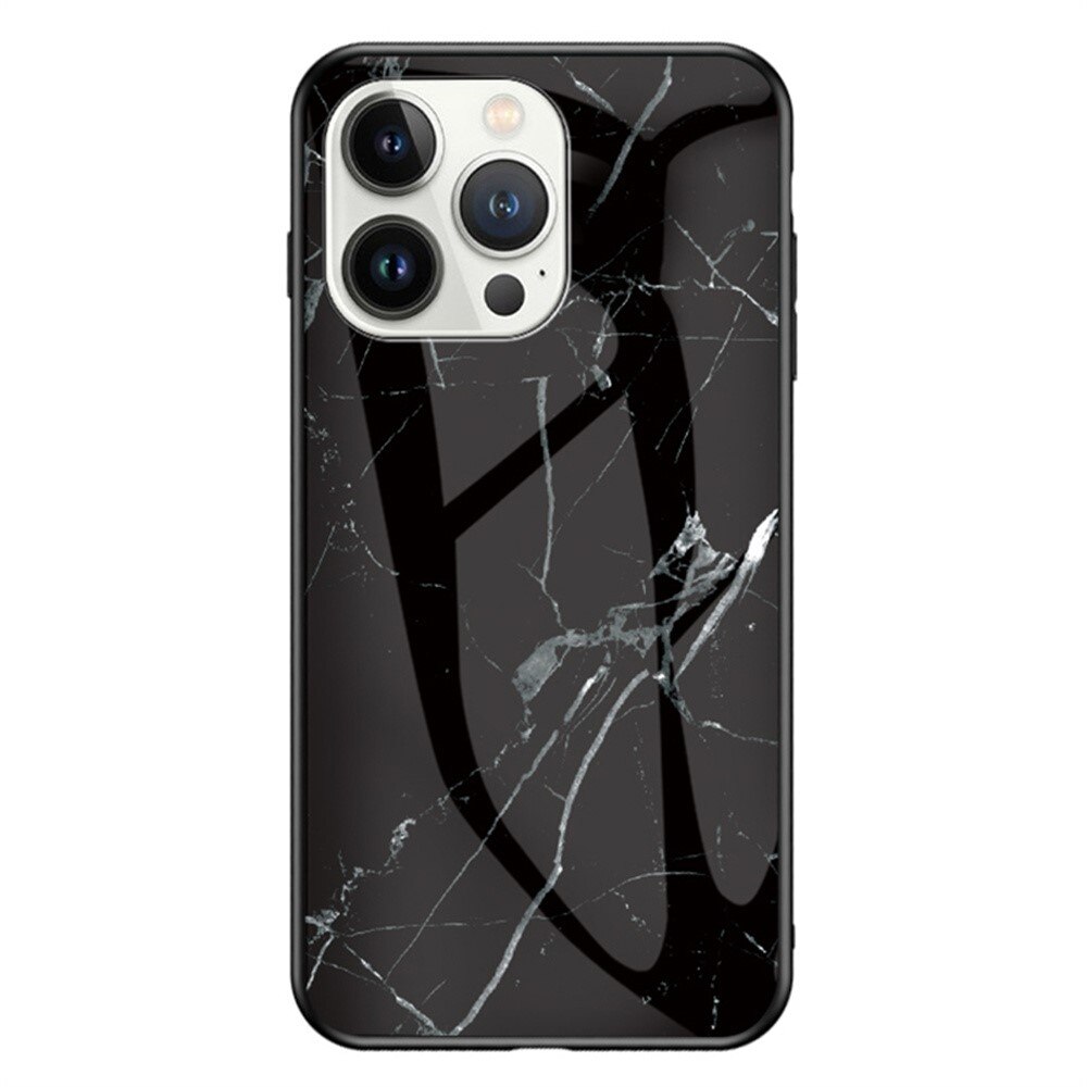 Funda vidrio templado iPhone 16 Pro Max mármol negro