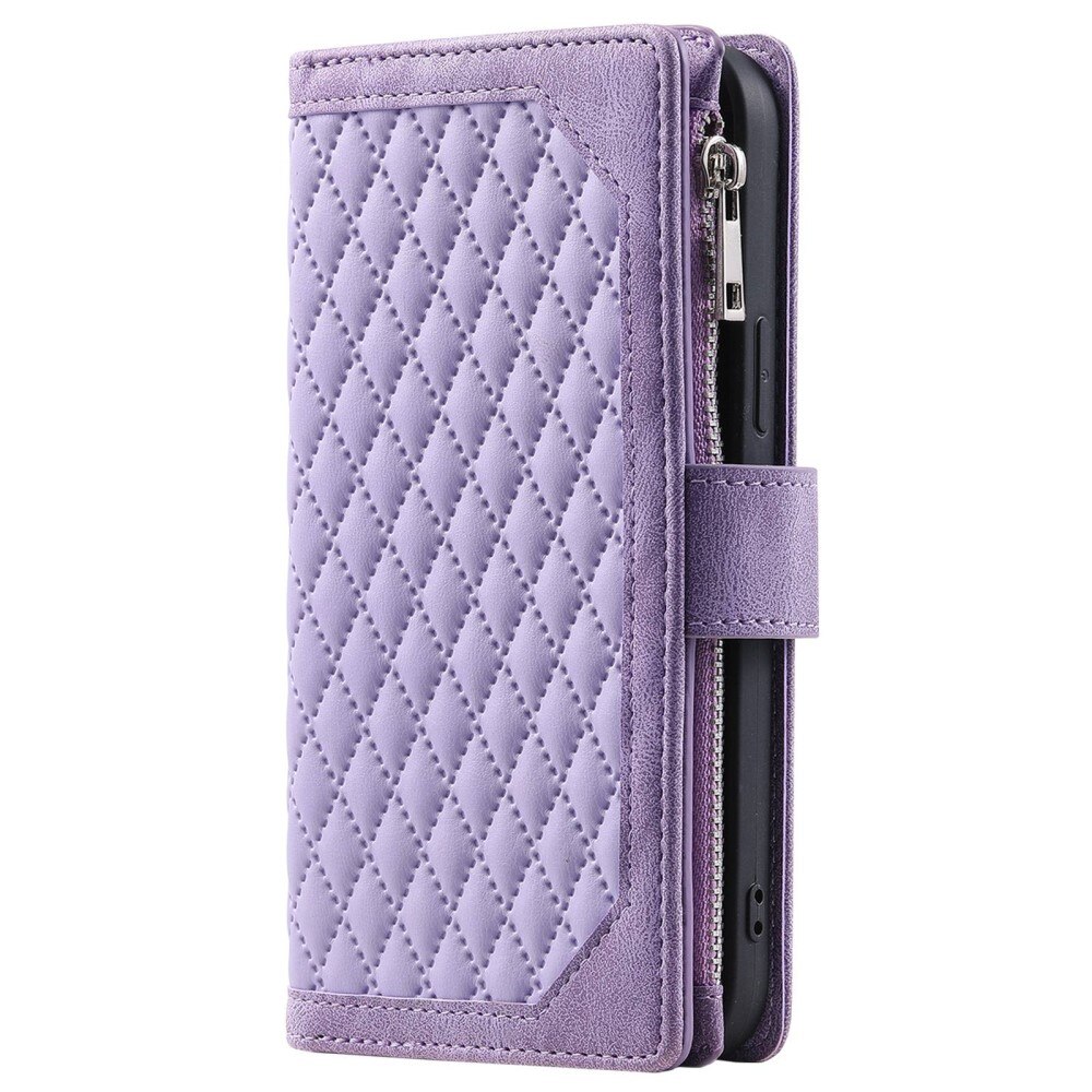 Funda acolchada tipo billetera Samsung Galaxy A04 Púrpura