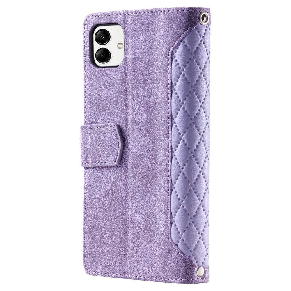 Funda acolchada tipo billetera Samsung Galaxy A04 Púrpura