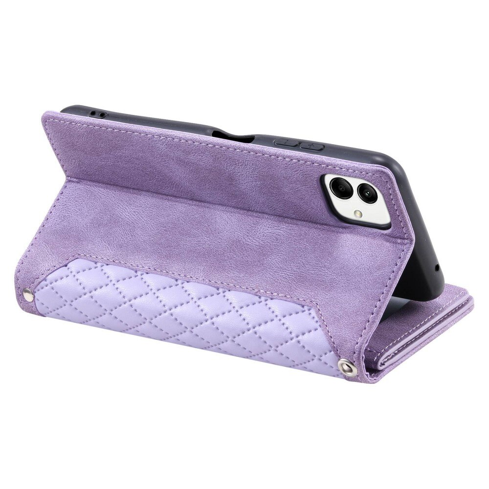 Funda acolchada tipo billetera Samsung Galaxy A04 Púrpura