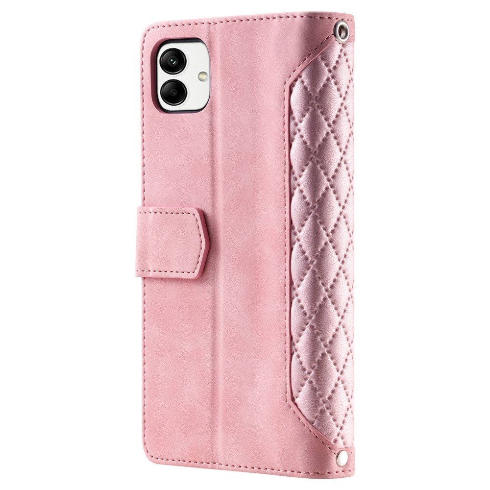 Funda acolchada tipo billetera Samsung Galaxy A04 Rosado