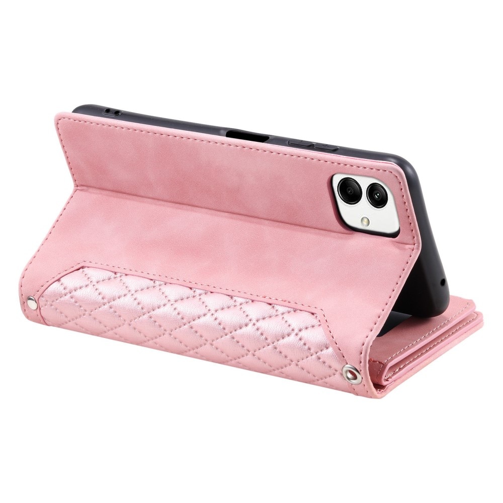 Funda acolchada tipo billetera Samsung Galaxy A04 Rosado