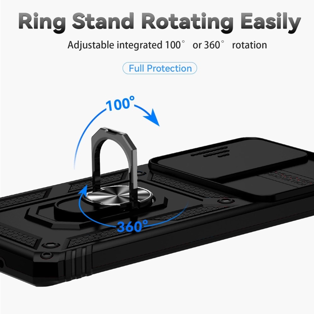 Funda híbrida Ring y Protector Cámara Samsung Galaxy S20 Ultra Negro