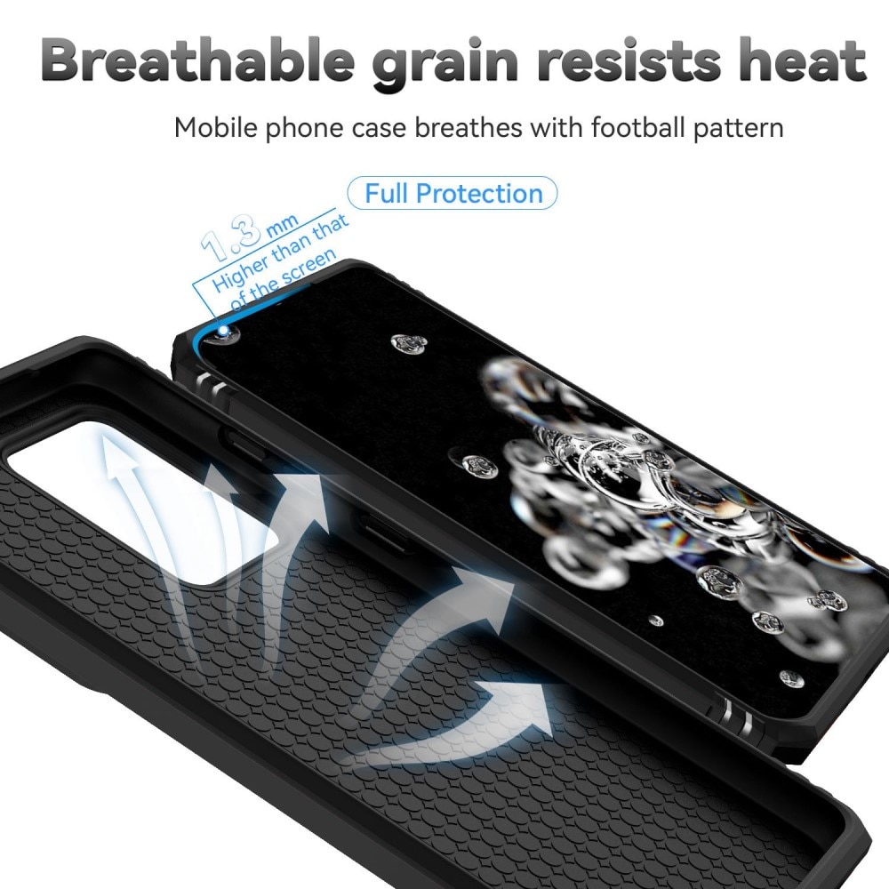Funda híbrida Ring y Protector Cámara Samsung Galaxy S20 Ultra Negro