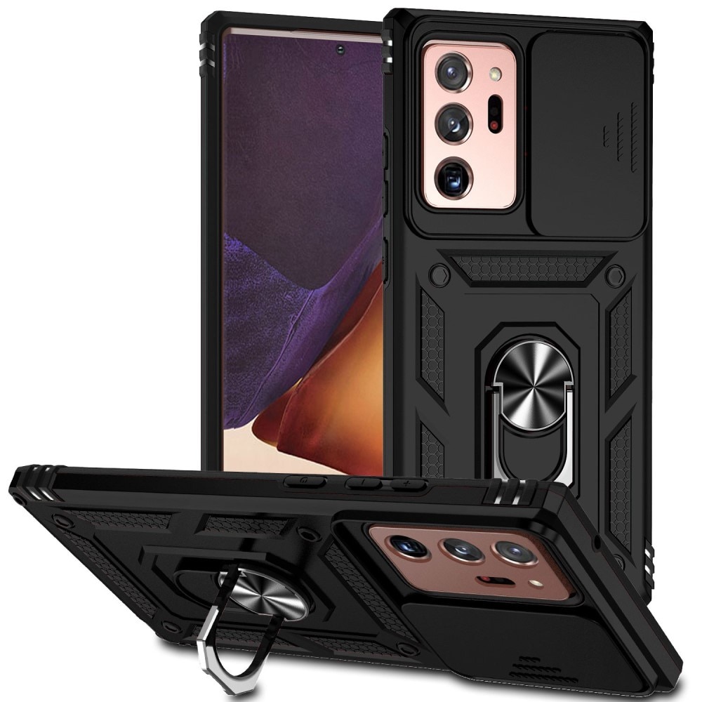 Funda híbrida Ring y Protector Cámara Samsung Galaxy Note 20 Ultra Negro